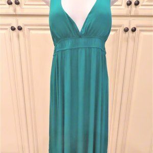 New Rock L.A. Turquoise GREEN Halter Jersey Knit Cross Back Dress size  L